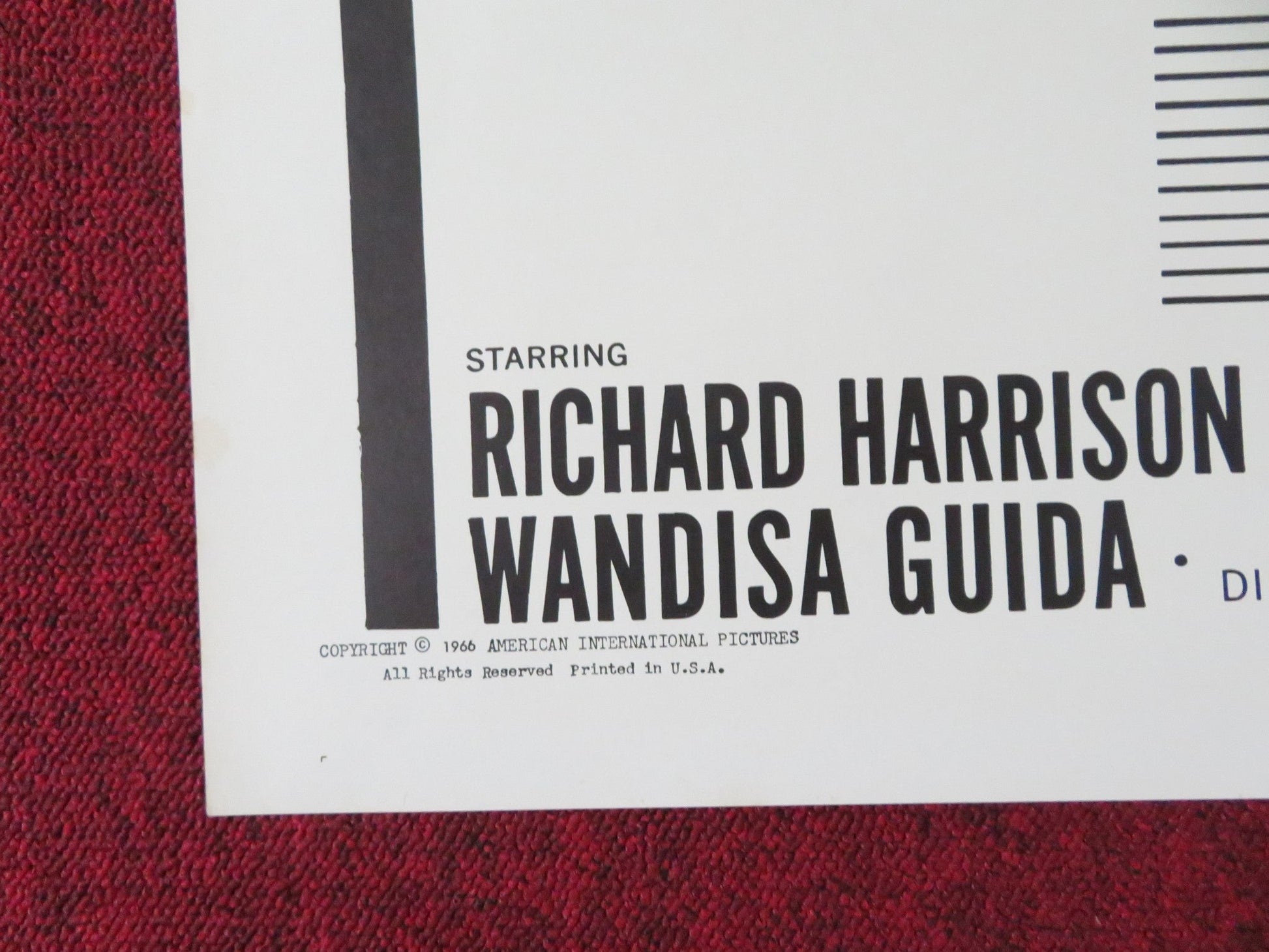 SECRET AGENT FIREBALL FOLDED US ONE SHEET POSTER RICHARD HARRISON 1966 Rendezvous Cinema Movie posters