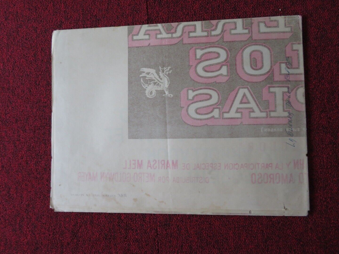 SECRET AGENT SUPER DRAGON FOLDED ARGENTINA POSTER RAY DANTON MARGARET LEE 1966 Movie posters