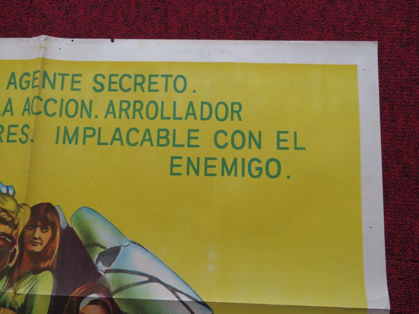 SECRET AGENT SUPER DRAGON FOLDED ARGENTINA POSTER RAY DANTON MARGARET LEE 1966 Movie posters