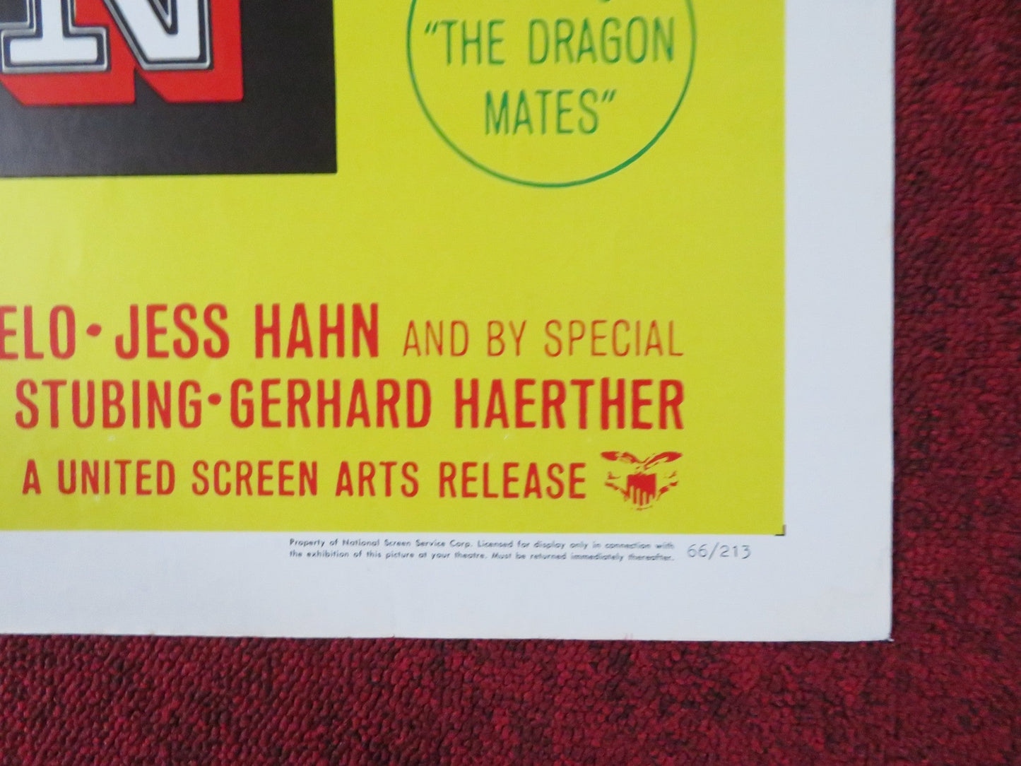 SECRET AGENT SUPER DRAGON FOLDED US ONE SHEET POSTER RAY DANTON MARGARET LEE '66 Rendezvous Cinema Movie posters