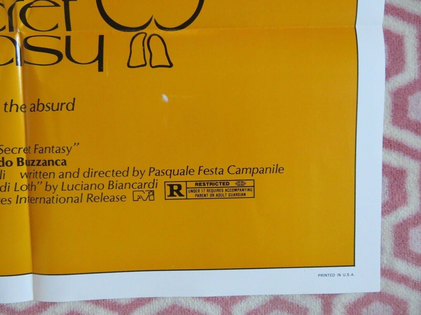 SECRET FANTASY / X - R Girl FOLDED US ONE SHEET POSTER LAURA ANTONELLI 1981 Movie posters