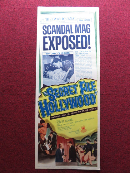 SECRET FILE: HOLLYWOOD US INSERT (14"x 36") POSTER ROBERT CLARKE F. YORK 1961 Rendezvous Cinema Movie posters