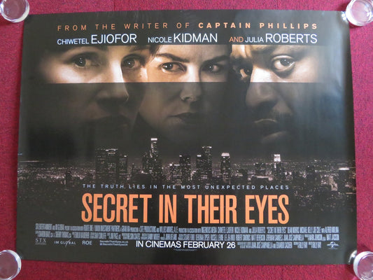 SECRET IN THEIR EYES UK QUAD (30"x 40") ROLLED POSTER CHIWETEL EJIOFOR 2015 Rendezvous Cinema Movie posters