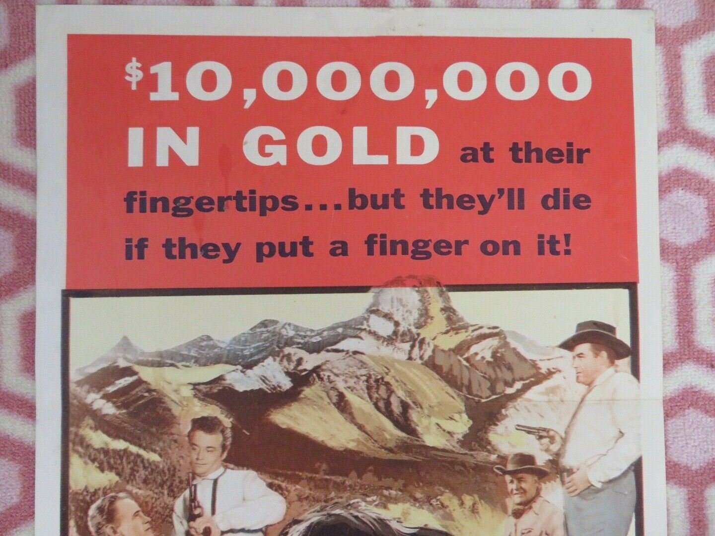 SECRET OF TREASURE MOUNTAIN US INSERT (14"x 36") POSTER VALERIE FRENCH 1956 - Rendezvous Cinema