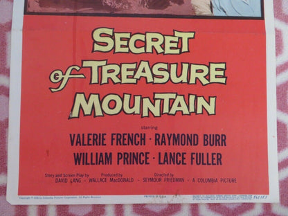 SECRET OF TREASURE MOUNTAIN US INSERT (14"x 36") POSTER VALERIE FRENCH 1956 - Rendezvous Cinema