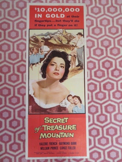 SECRET OF TREASURE MOUNTAIN US INSERT (14"x 36") POSTER VALERIE FRENCH 1956 - Rendezvous Cinema