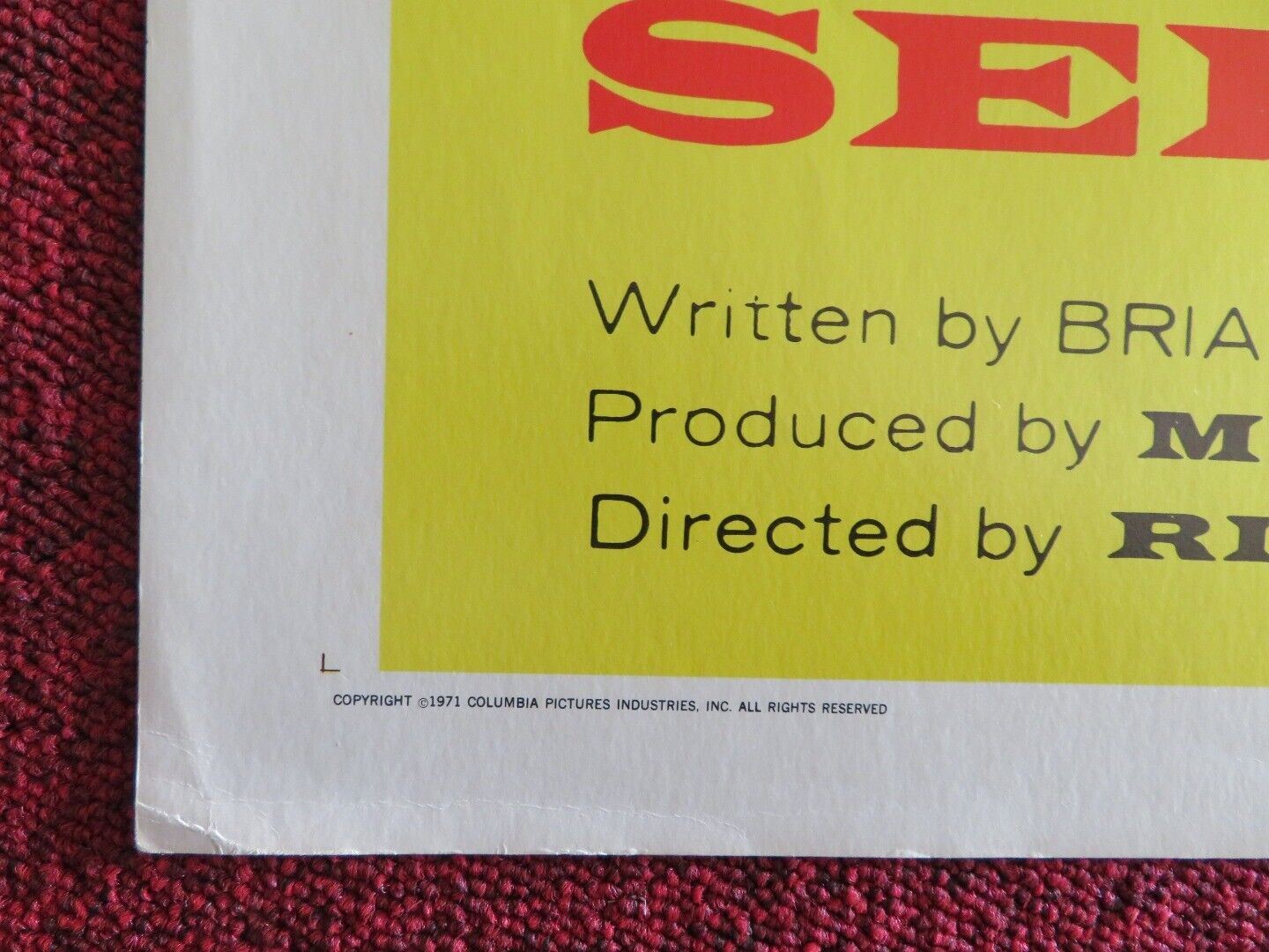 SEE NO EVIL US HALF SHEET (22"x 28") POSTER MIA FARROW 1971 Movie posters