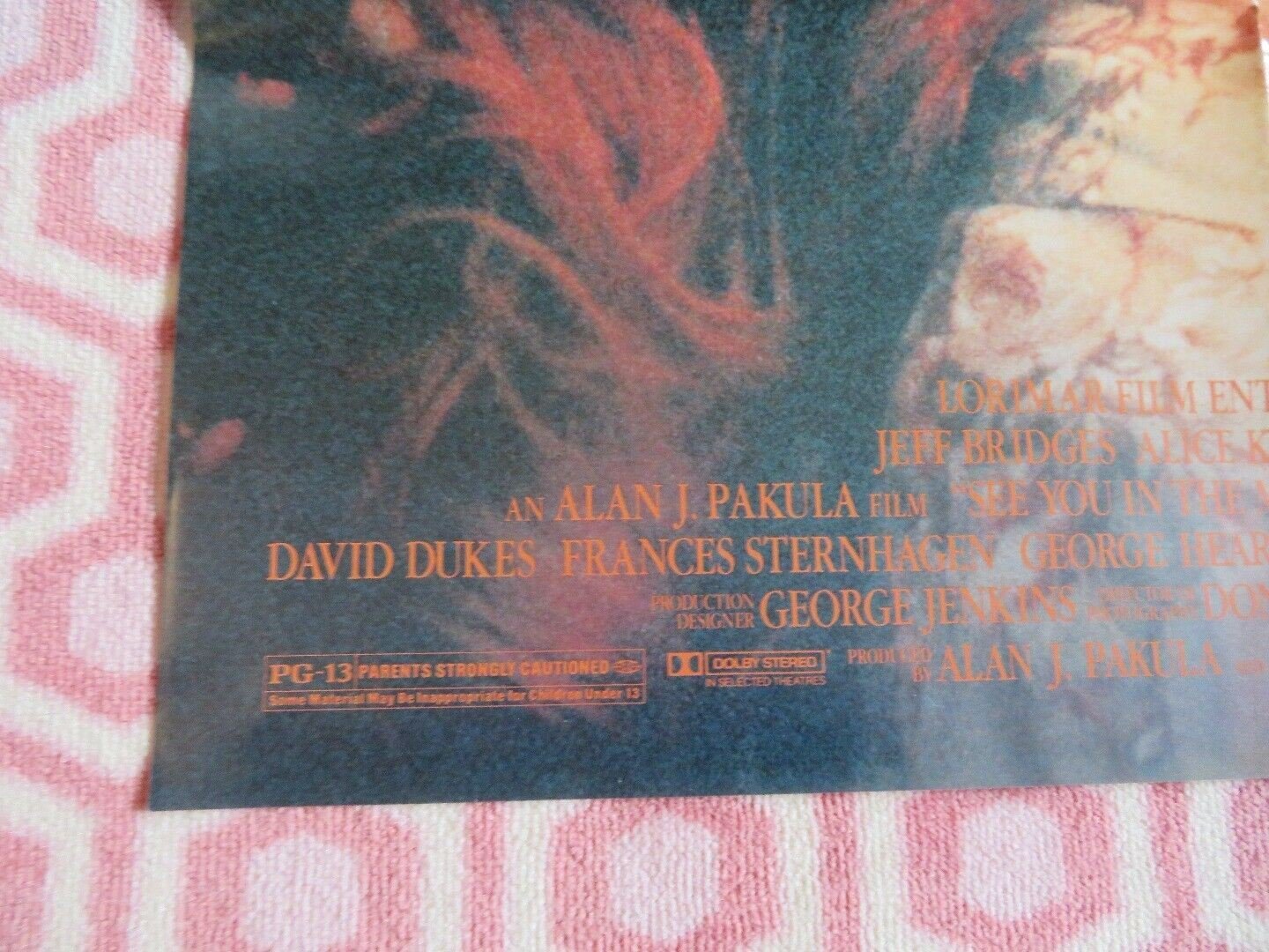 SEE YOU IN THE MORNING US ONE SHEET POSTER JEFF BRIDGES ALICE KRIDGE 1989 Movie posters