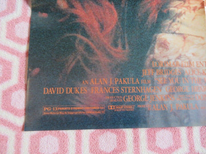 SEE YOU IN THE MORNING US ONE SHEET POSTER JEFF BRIDGES ALICE KRIDGE 1989 Movie posters