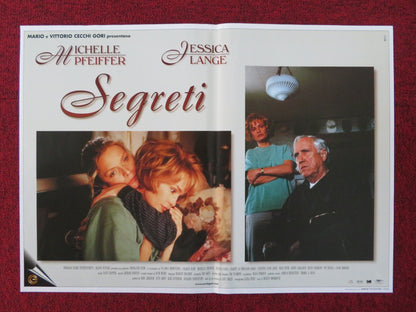SEGRETI - C ITALIAN FOTOBUSTA POSTER MICHELLE PFEIFFER JESSICA LANGE 1997 Rendezvous Cinema Movie posters