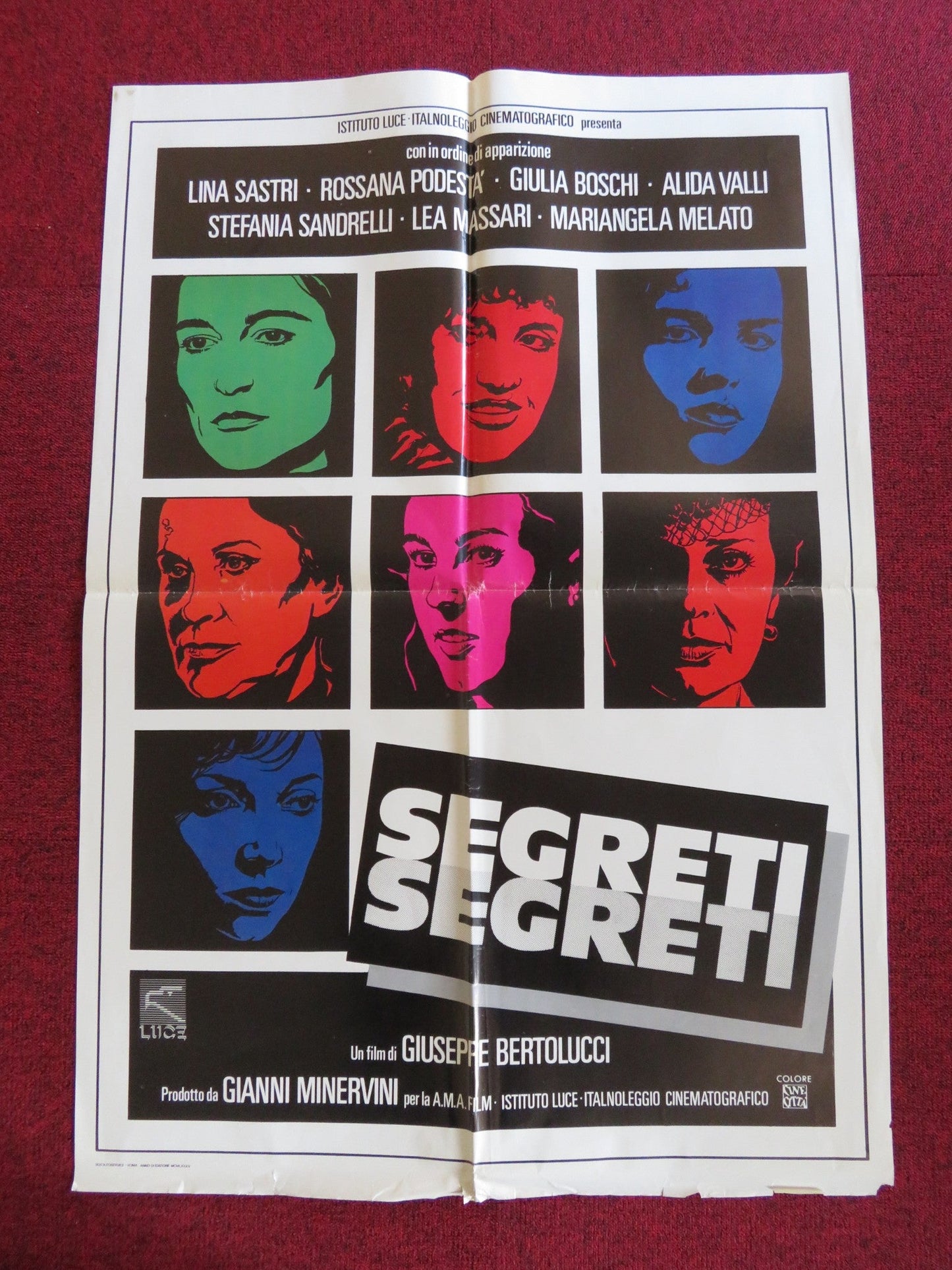 SEGRETI SEGRETI ITALIAN FOGLIO POSTER LINA SASTRI ROSSANA PODESTA 1985 Rendezvous Cinema Movie posters