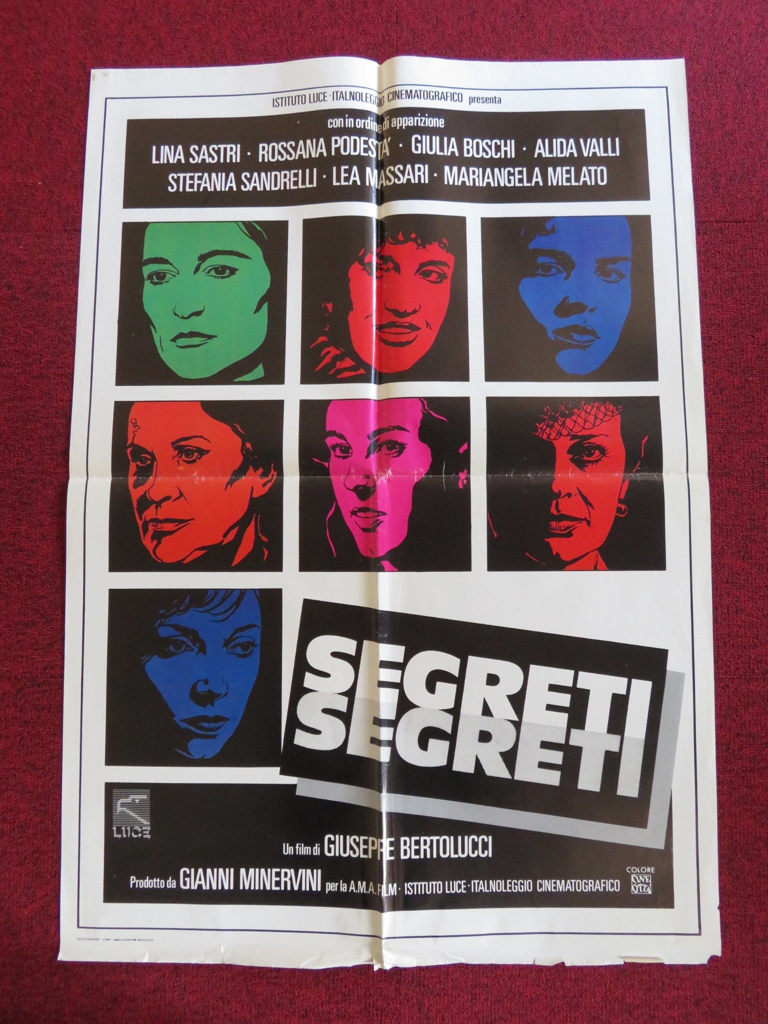 SEGRETI SEGRETI ITALIAN FOGLIO POSTER LINA SASTRI ROSSANA PODESTA 1985 Rendezvous Cinema Movie posters