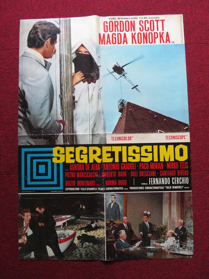SEGRETISSIMO ITALIAN FOGLIO POSTER GORDON SCOTT MAGDA KONOPKA 1967 Rendezvous Cinema Movie posters