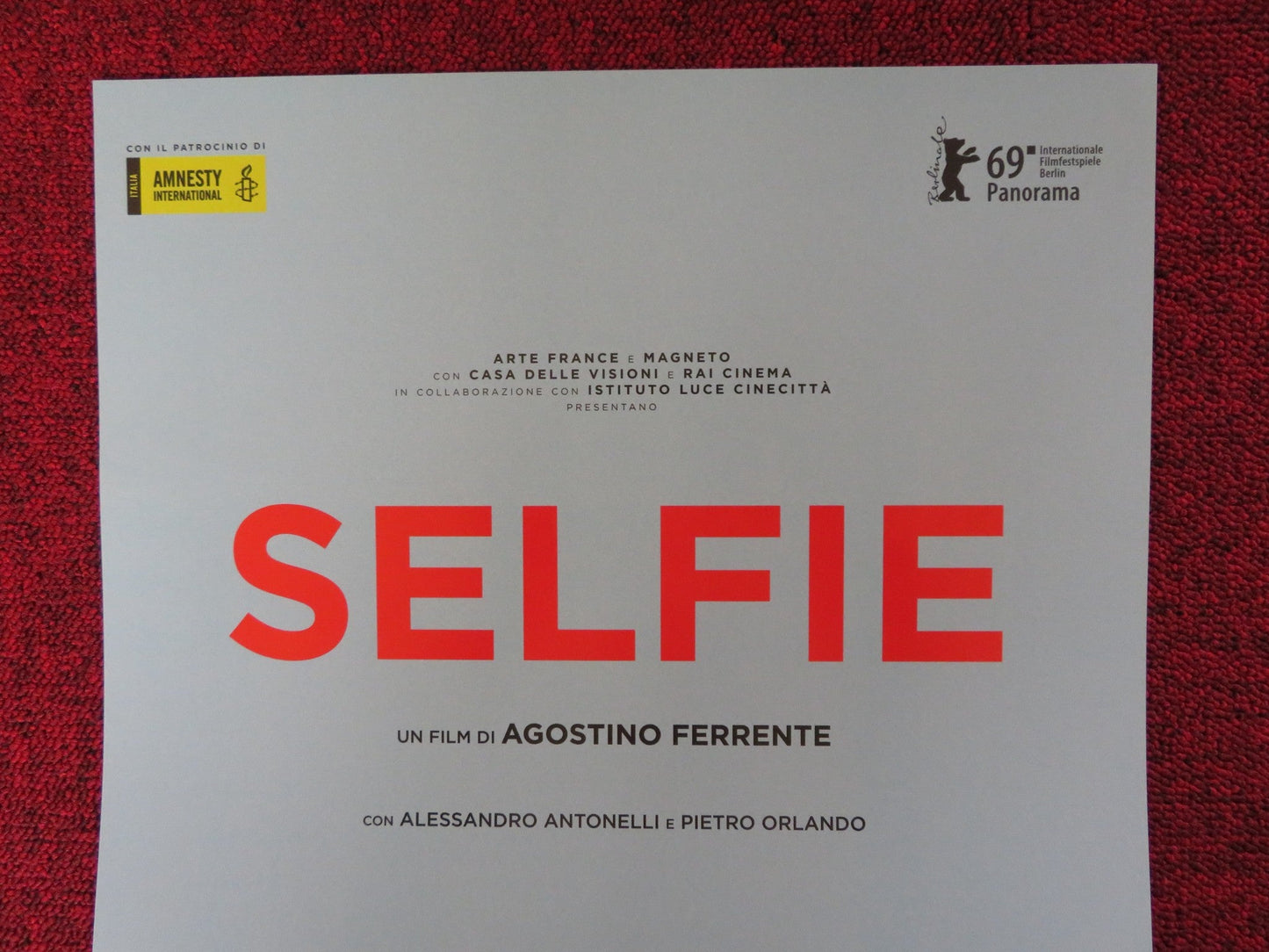 SELFIE ITALIAN LOCANDINA POSTER ALESSANDRO ANTONELLI PIETRO ORLANDO 2019 Rendezvous Cinema Movie posters
