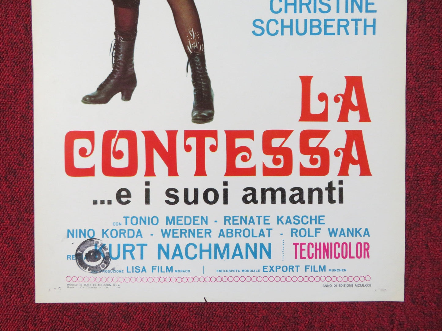 SENSATIONAL JANINE ITALIAN LOCANDINA POSTER CHRISTINE SCHUBERTH R. KASCHE 1972 Rendezvous Cinema Movie posters