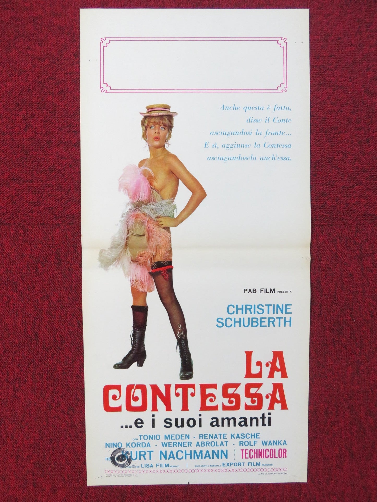 SENSATIONAL JANINE ITALIAN LOCANDINA POSTER CHRISTINE SCHUBERTH R. KASCHE 1972 Rendezvous Cinema Movie posters