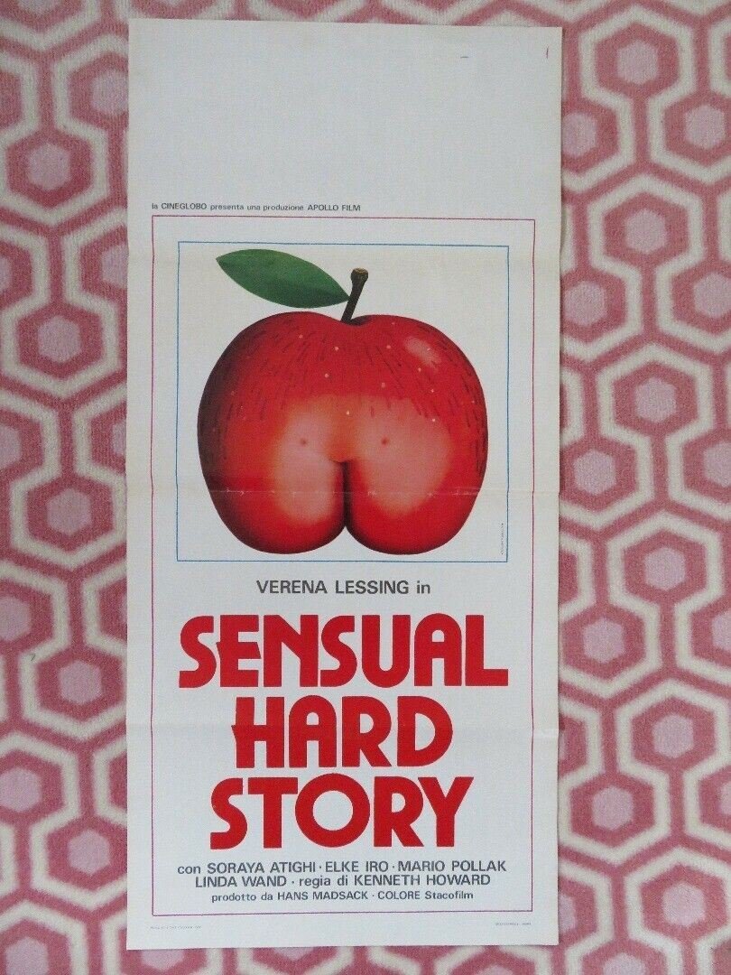 SENSUAL HARD STORY ITALIAN LOCANDINA (27.5"x 13") POSTER KENNETH HOWARD 1981 Movie posters