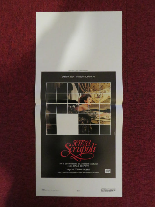 SENZA SRUPOLI ITALIAN LOCANDINA POSTER SANDRA WEY MARZIO HONORATO 1986 Rendezvous Cinema Movie posters