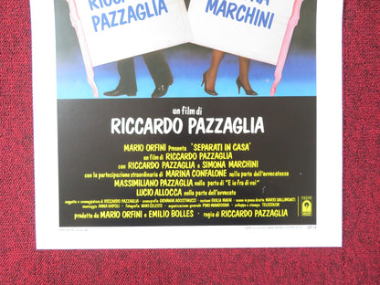 SEPARATI IN CASA ITALIAN LOCANDINA POSTER RICCARDO PAZZAGLIA S. MARCHINI 1986 Rendezvous Cinema Movie posters