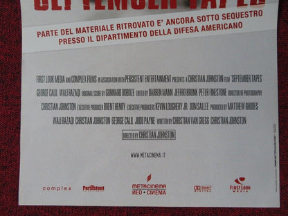 SEPTEM8ER TAPES ITALIAN LOCANDINA (26"x12.5") POSTER GEORGE CALIL 2004 Movie posters