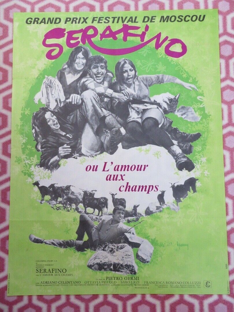 SERAFINO FRENCH MOYENNE (30.5"x 23") POSTER ADRIANO CELENTANO SARO URZI 1968 Movie posters