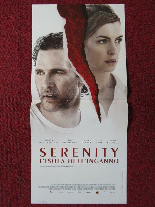 SERENITY ITALIAN LOCANDINA (26.5"x12.5") POSTER MCCONAUGHEY HATHAWAY 2019 Movie posters