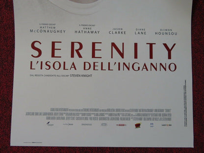 SERENITY ITALIAN LOCANDINA (26.5"x12.5") POSTER MCCONAUGHEY HATHAWAY 2019 Movie posters