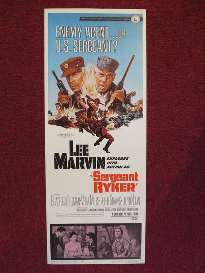 SERGEANT RYKER US INSERT (14"x 36") POSTER BRADFORD DILLMAN VERA MILES 1968 Rendezvous Cinema Movie posters