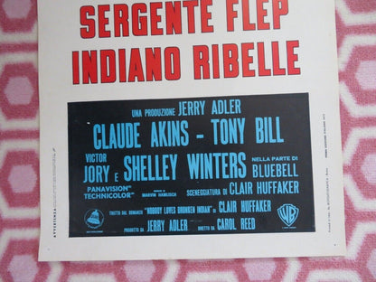 SERGENTE FLEP INDIANO RIBELLE/ Flap ITALIAN LOCANDINA (27.5"x 13") POSTER 1970 Movie posters