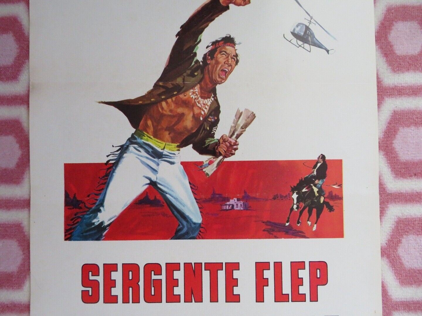SERGENTE FLEP INDIANO RIBELLE/ Flap ITALIAN LOCANDINA (27.5"x 13") POSTER 1970 Movie posters