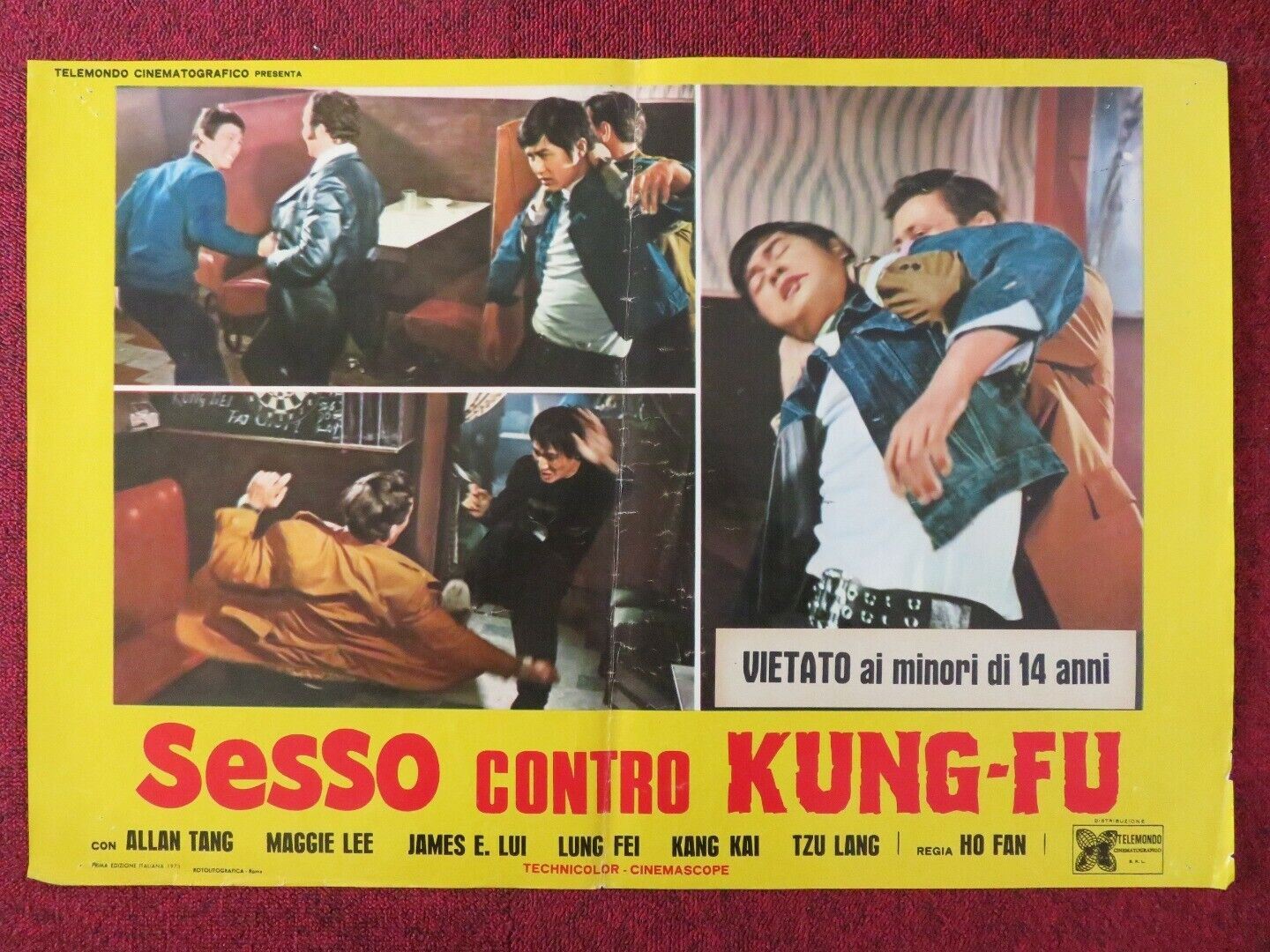 SESSO CONTRO KUNG - FU / XUE AI - C ITALIAN FOTOBUSTA POSTER ALAN TANG MAGGIE LEE Movie posters