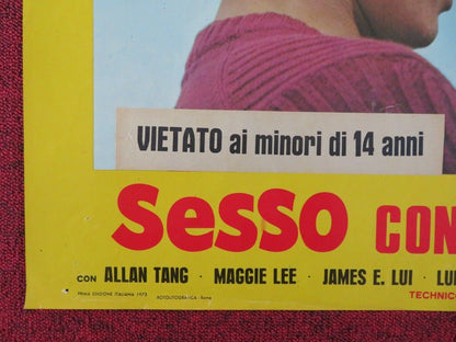 SESSO CONTRO KUNG - FU / XUE AI ITALIAN FOTOBUSTA POSTER ALAN TANG MAGGIE LEE 1972 Movie posters