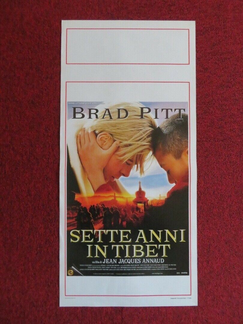 SETTE ANNI IN TIBET ITALIAN LOCANDINA (27.5"x13") POSTER BRAD PITT 1997 Movie posters