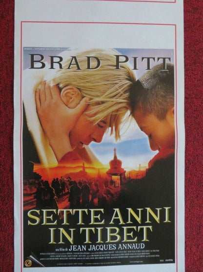 SETTE ANNI IN TIBET ITALIAN LOCANDINA (27.5"x13") POSTER BRAD PITT 1997 Movie posters