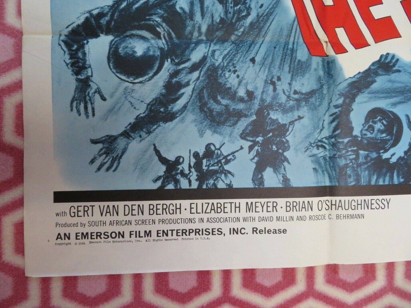SEVEN AGAINST SUN US ONE SHEET POSTER GERT VAN BERGH 1964 Movie posters