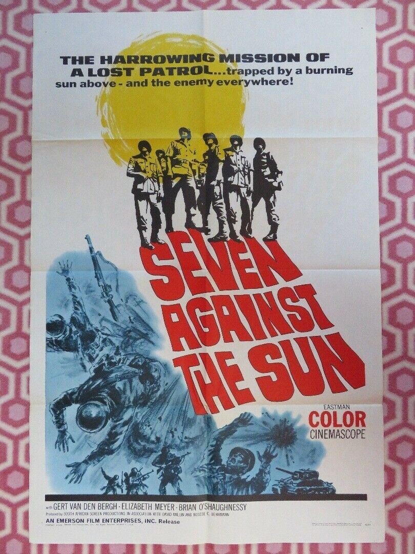 SEVEN AGAINST SUN US ONE SHEET POSTER GERT VAN BERGH 1964 Movie posters