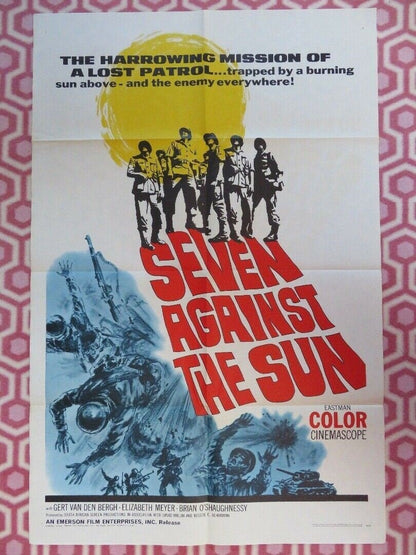 SEVEN AGAINST SUN US ONE SHEET POSTER GERT VAN BERGH 1964 Movie posters