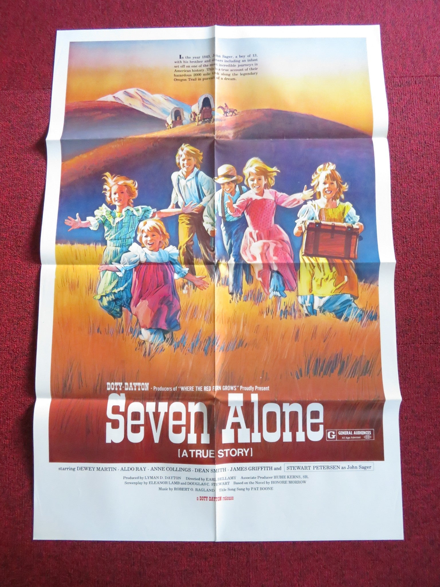 SEVEN ALONE FOLDED US ONE SHEET POSTER DEWEY MARTIN ANNE COLLINGS 1974 Rendezvous Cinema Movie posters