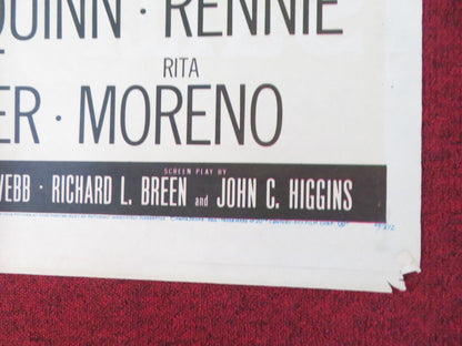 SEVEN CITES OF GOLD FOLDED US ONE SHEET POSTER RICHARD EGAN ANTHONY QUINN 1955 Rendezvous Cinema Movie posters