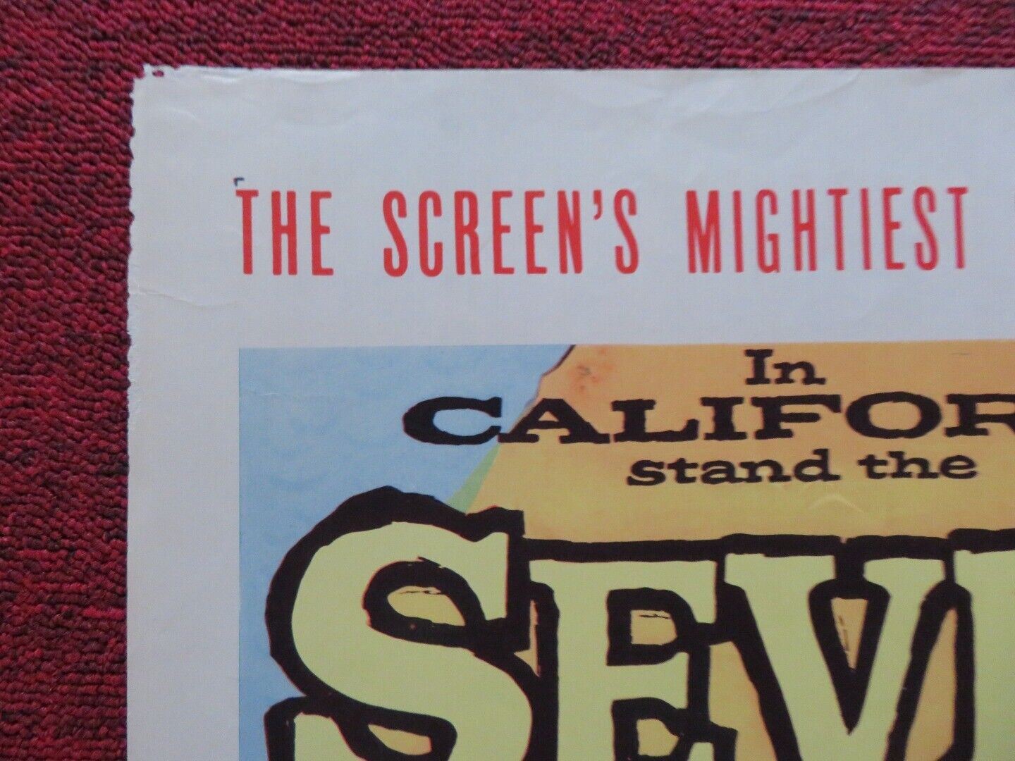 SEVEN CITIES OF GOLD US HALF SHEET (22"x 28") POSTER RICHARD EGAN 1955 - Rendezvous Cinema