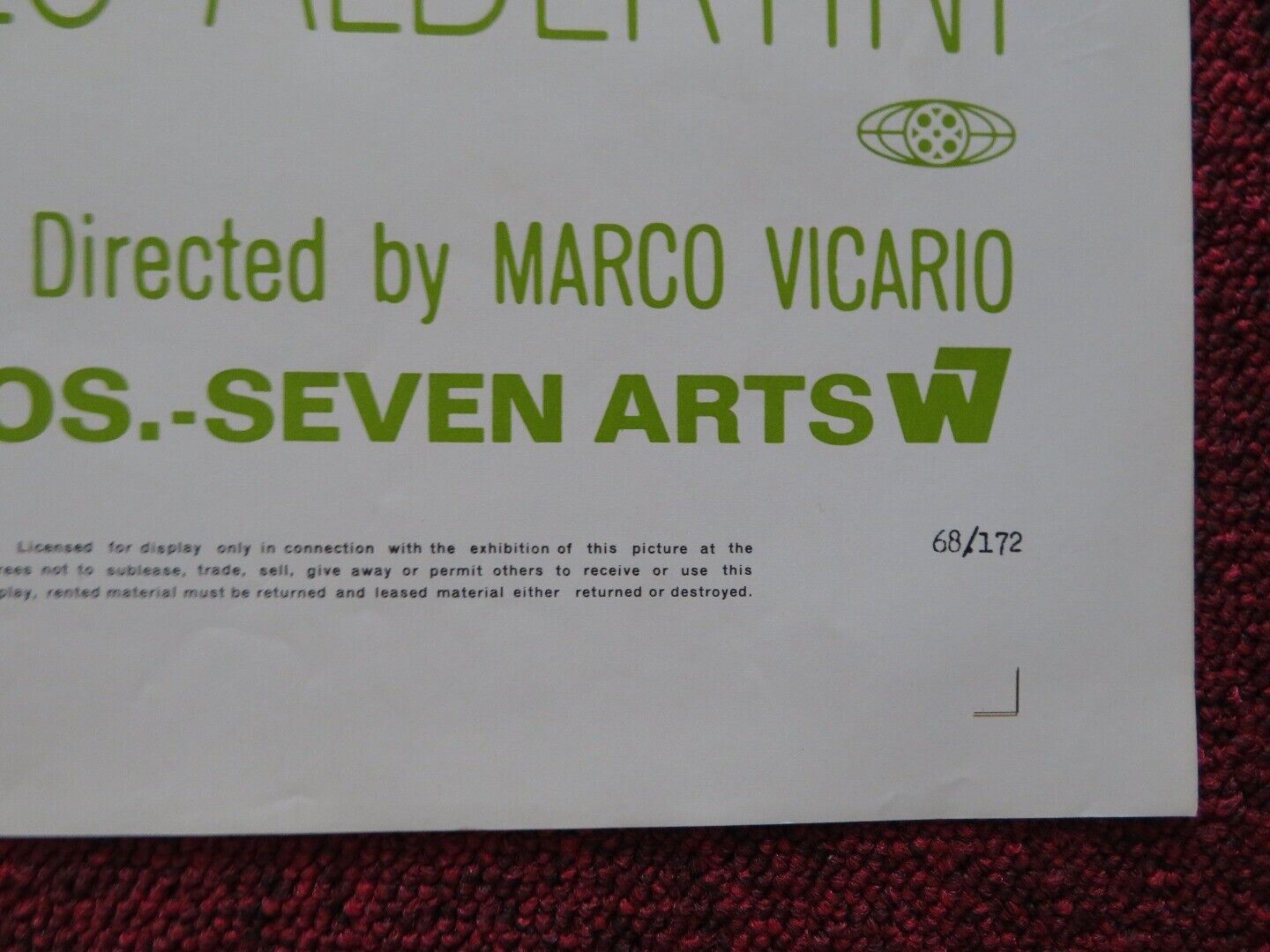 SEVEN GOLDEN MEN FOLDED US ONE SHEET POSTER ROSSANA PODESTA 1968 Movie posters