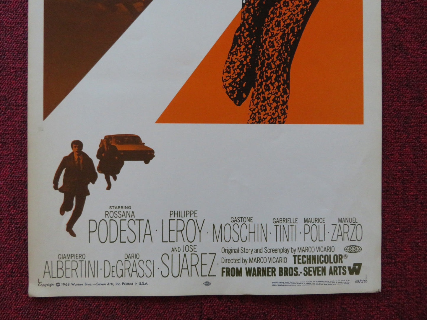 SEVEN GOLDEN MEN US INSERT (14"x 36") POSTER ROSSANA PODESTA PHILIPPE LEROY 1968 Rendezvous Cinema Movie posters