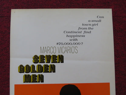 SEVEN GOLDEN MEN US INSERT (14"x 36") POSTER ROSSANA PODESTA PHILIPPE LEROY 1968 Rendezvous Cinema Movie posters