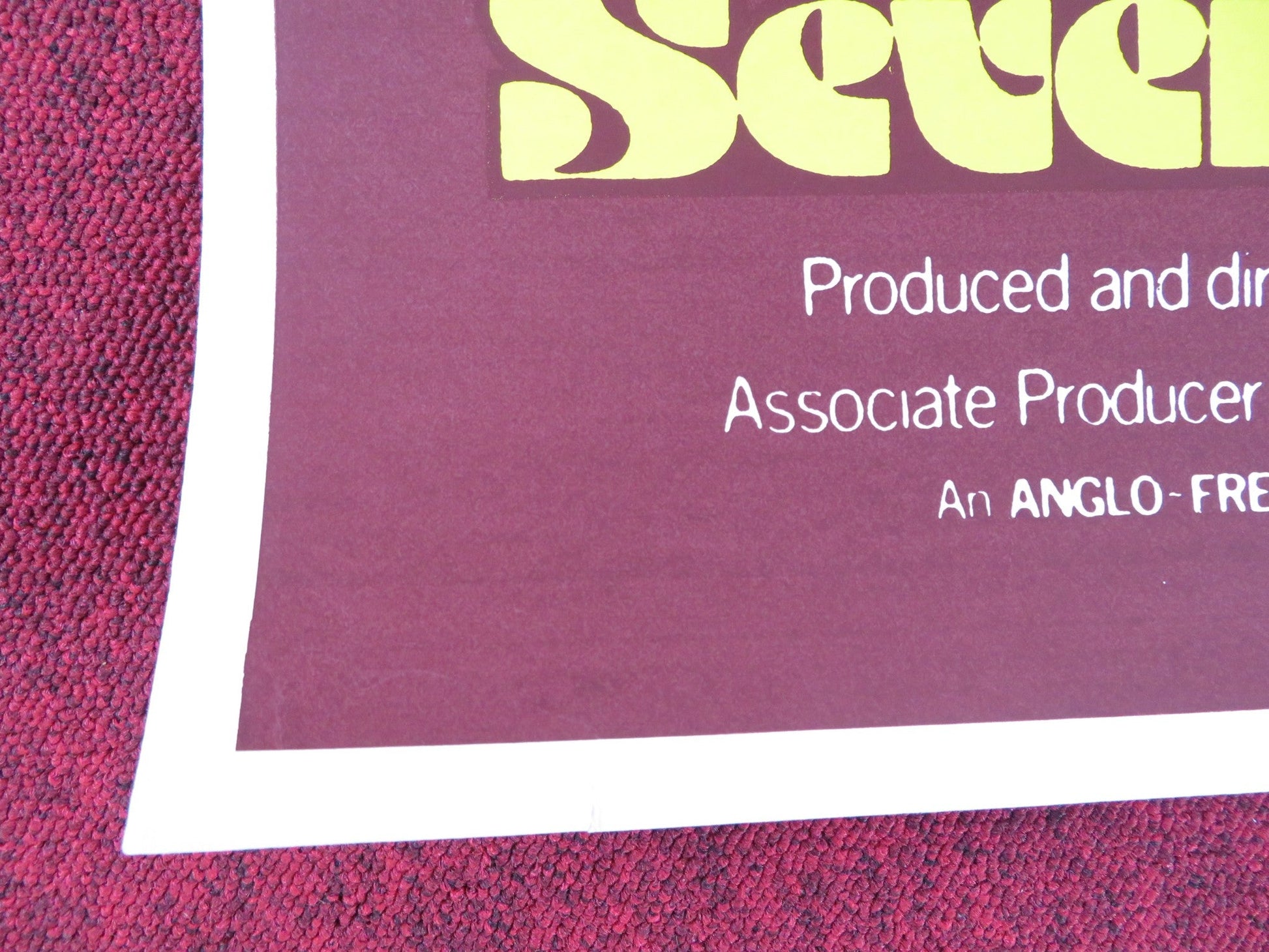 SEVEN NIGHTS IN JAPAN FOLDED UK ONE SHEET POSTER MICHAEL YORK HIDEMI AOKI 1976 Rendezvous Cinema Movie posters