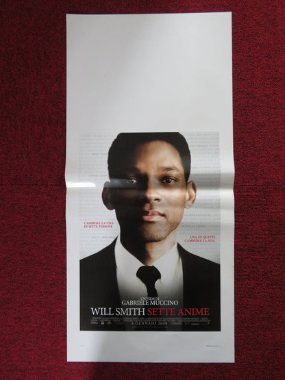 SEVEN POUNDS ITALIAN LOCANDINA POSTER WILL SMITH ROSARIO DAWSON 2009 Rendezvous Cinema Movie posters