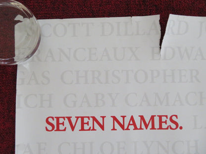 SEVEN POUNDS UK QUAD (30"x 40") ROLLED POSTER WILL SMITH WOODY HARRELSON 2008 Rendezvous Cinema Movie posters