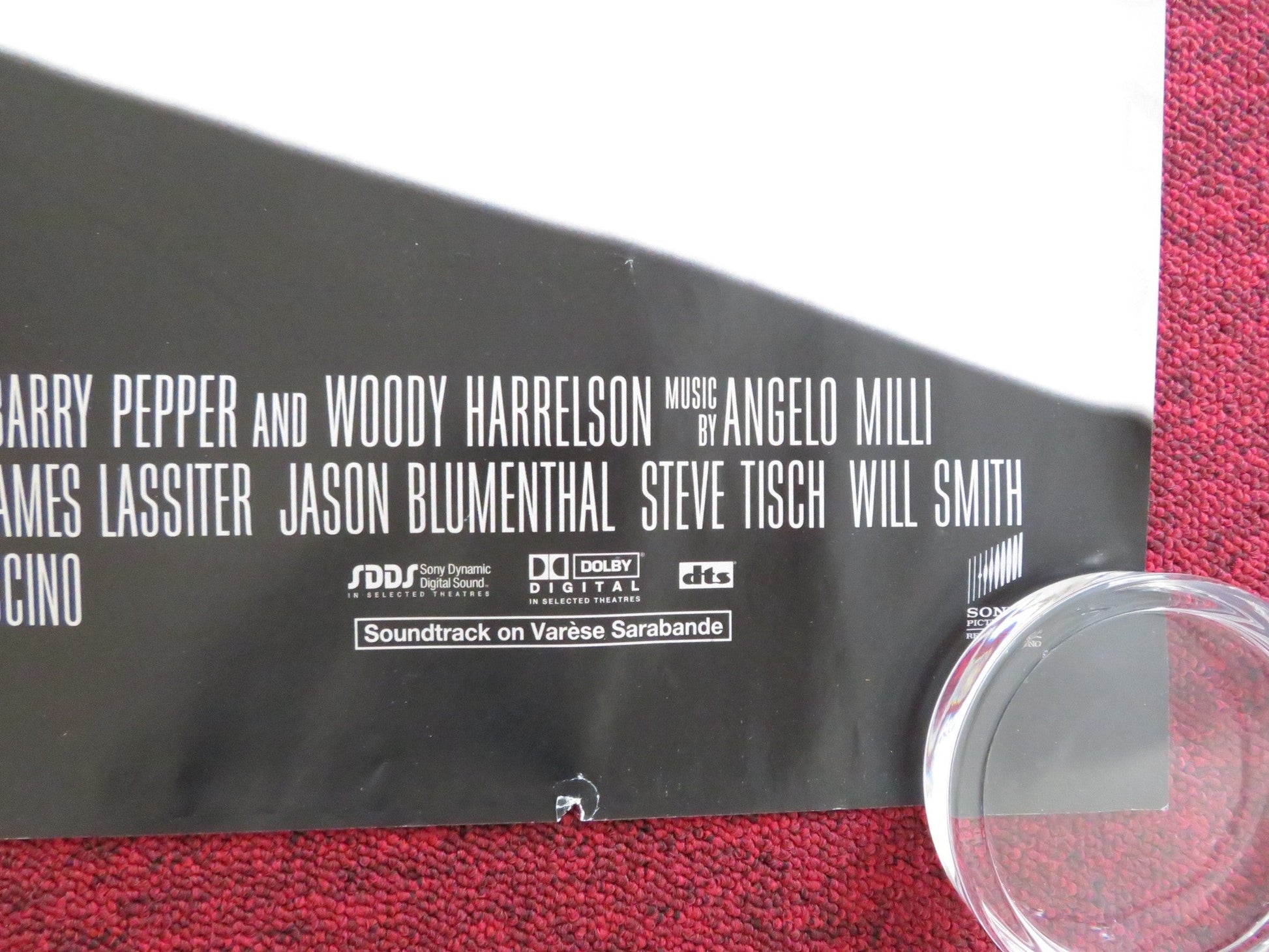 SEVEN POUNDS UK QUAD (30"x 40") ROLLED POSTER WILL SMITH WOODY HARRELSON 2008 Rendezvous Cinema Movie posters