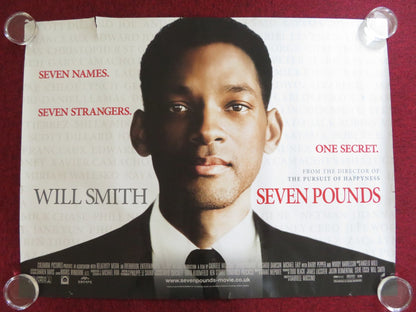 SEVEN POUNDS UK QUAD (30"x 40") ROLLED POSTER WILL SMITH WOODY HARRELSON 2008 Rendezvous Cinema Movie posters
