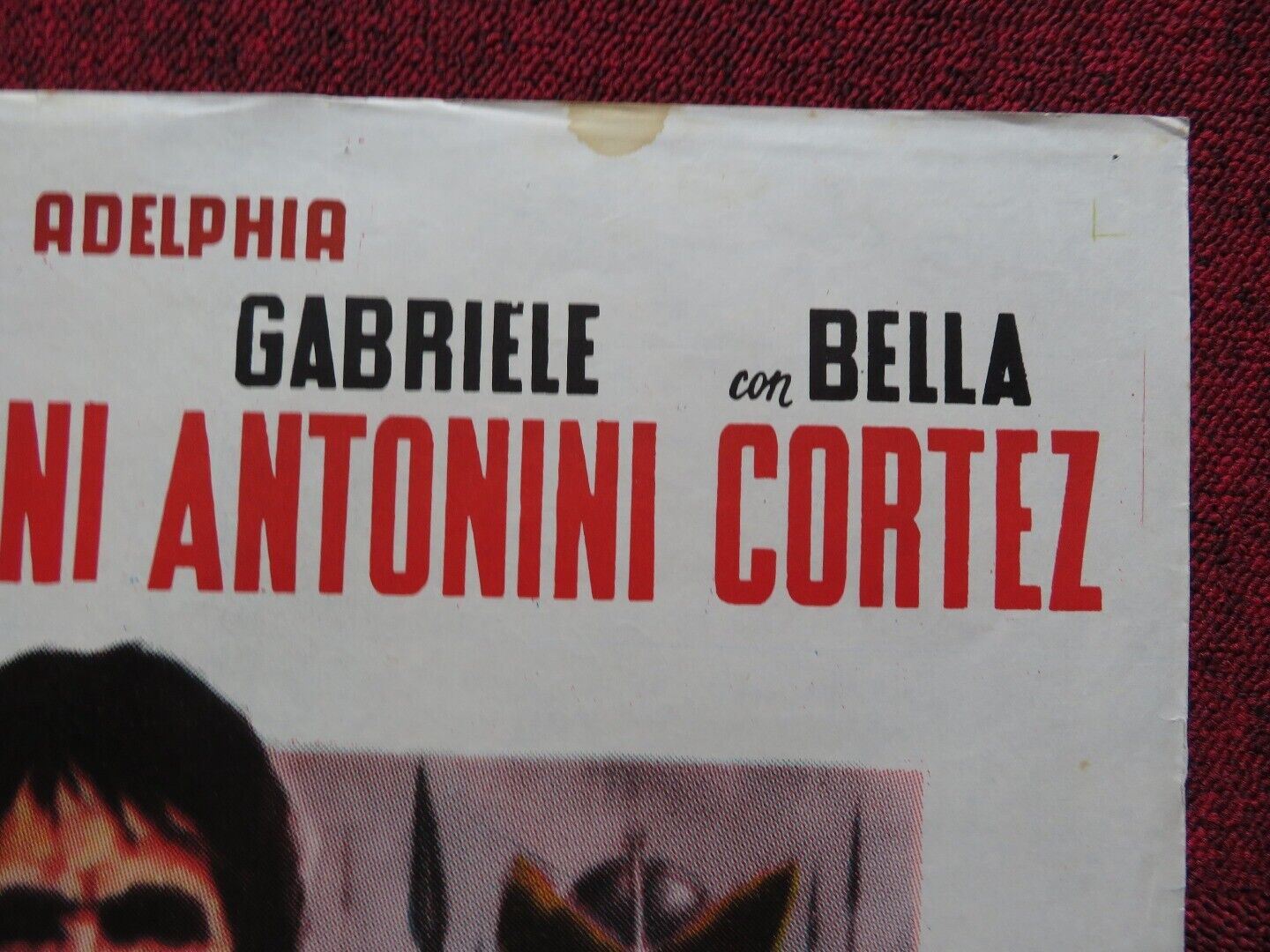 SEVEN REVENGES FOLDED ARGENTINA ONE SHEET POSTER 29" x 43.5 " ED FURY 1961 Movie posters