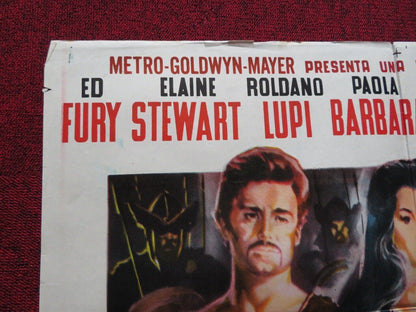 SEVEN REVENGES FOLDED ARGENTINA ONE SHEET POSTER 29" x 43.5 " ED FURY 1961 Movie posters